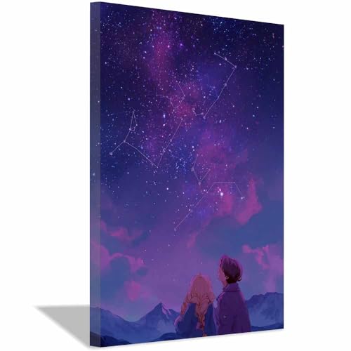 Toile murale Saint-Valentin CUDAOO célebrez l'amour sous les étoiles