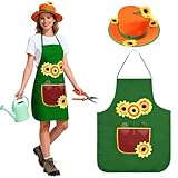 Joyesplay Disfraz de carnaval con tema de girasol Ropa para hombres y mujeres adultos Ropa de jardinero