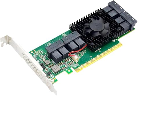 Placa PCIe a NVMe U.2 10Gtek PEX 8749 controlador de discos SFF-8643 x16 de alta velocidad