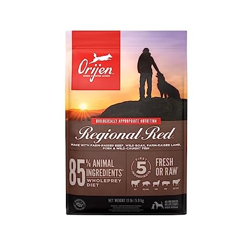 ORIJEN Grain Free Poultry Free High Protein Dry Dog Food Regional Red Recipe 13lb Bag
