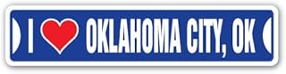 I Love Oklahoma City, Oklahoma Street Sign ok City State us Wall Road décor Gift