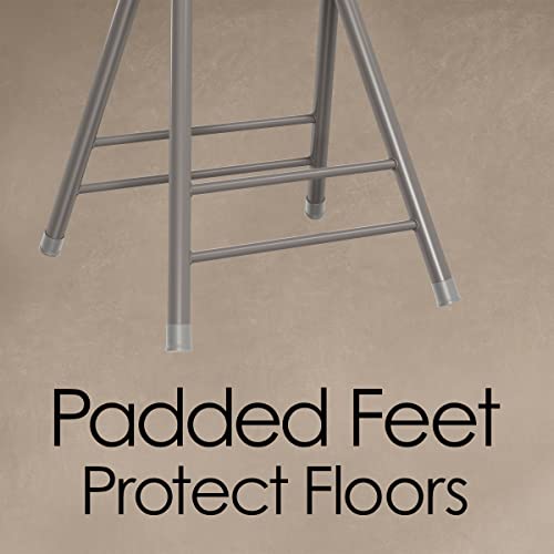 24-Inch Counter Height Bar Stool – Backless Folding Chair With 300Lb Capacity For Kitchen, Recreation Room, Or Game Room By Trademark Home (Royal) Set Of 1 #TOP4