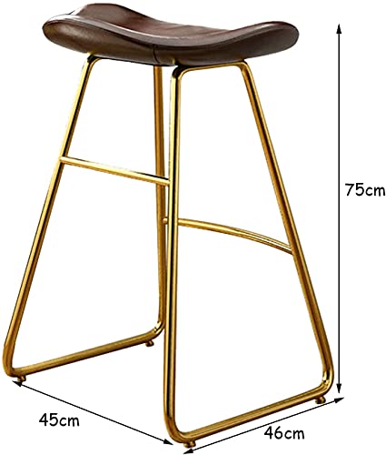 Tabouret de bar PU moderne de 75cm avec dossier rembourré MU - 3