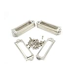 SpzcdZa 50Pack Office Library File Drawer Cabinet Card Tag Label Card Holder Drawer Pull/Label Holders/Label Frames Card/Label Holder Modern Label Holders Metal Frame(Silver Tone)