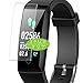 VacFun 3 Pezzi Pellicola Protettiva, compatibile con HETP W8 Fitness Tracker smartwatch (Non Vetro Temperato Protezioni Schermo Cover Custodia) Screen Protector