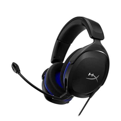 HyperX Cloud Stinger 2 Core Gaming-Headset für PlayStation, Over-Ear, 40mm-Treiber, Geräuschunterdrückendes Mikrofon, 3,5-mm-Klinke, Leichtes, Komfortables und Robustes Headset, Schwarz