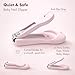 YIVEKO Baby Nail Kit, 4-in-1 Baby Nail Care Set with Cute Case, Baby Nail Clippers, Scissors, Nail File & Tweezers, Baby Manicure Kit and Pedicure kit for Newborn, Infant, Toddler, Kids-Owl Pink
