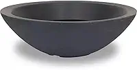 Vaso Bacia Grande Polieitleno Decorativo Rosa do Deserto Cactos Suculentas N4 (Preto)
