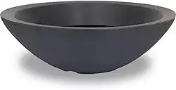 Vaso Bacia Grande Polieitleno Decorativo Planta Rosa do Deserto Cactos Suculentas N4 (Preto)