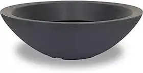 Vaso Bacia Grande Polieitleno Decorativo Planta Rosa do Deserto Cactos Suculentas N4 (Preto)