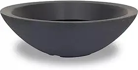 Vaso Bacia Grande Polieitleno Decorativo Rosa do Deserto Cactos Suculentas N4 (Preto)