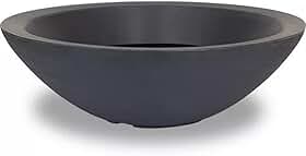 Vaso Bacia Grande Polieitleno Decorativo Planta Rosa do Deserto Cactos Suculentas N4 (Preto)