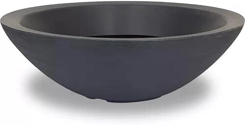 Vaso Bacia Grande Polieitleno Decorativo Planta Rosa do Deserto Cactos Suculentas N4 (Preto)