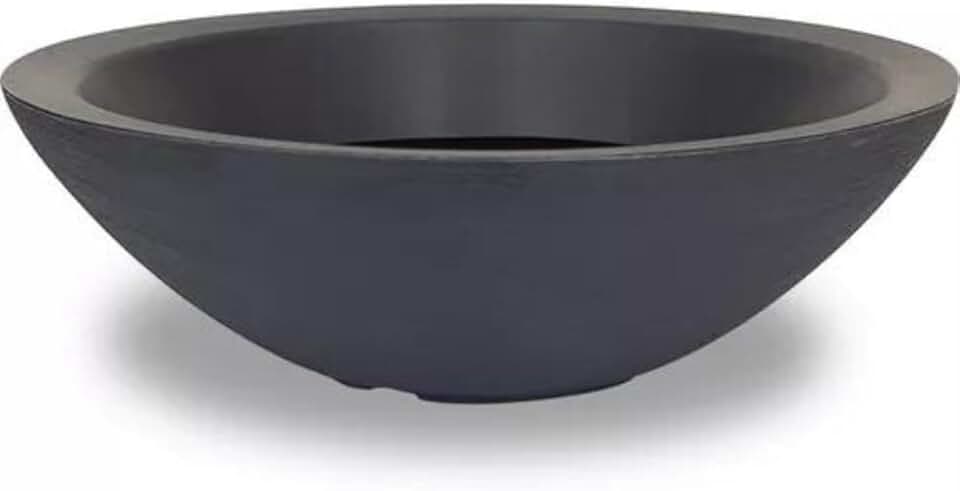 Vaso Bacia Grande Polieitleno Decorativo Rosa do Deserto Cactos Suculentas N4 (Preto)