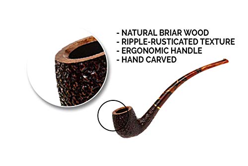 Savinelli Italian Tobacco Smoking Pipes, Clarks Rusticated 6Mm #TOP3