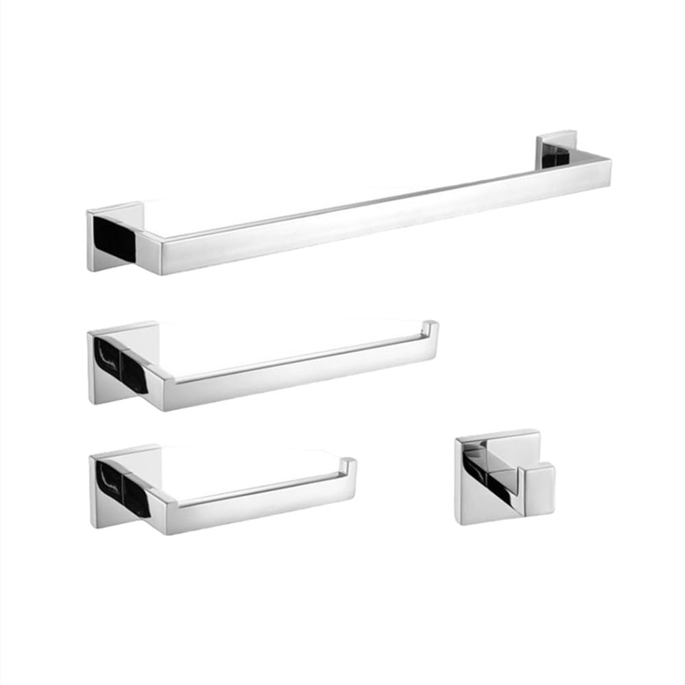 BKSXSOP Black Bronze Polished Mirror Towel Bar Holder, Bathroom Accessories, Toilet Paper Robe Hook, Ring, Durable Material, Stylish Design for Home Décor