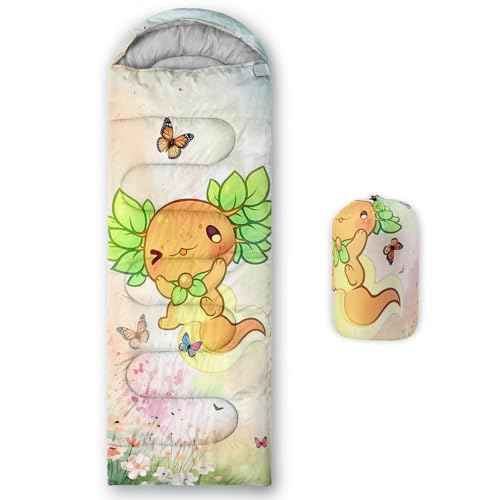 Image of QOOMO Ball Flower Camping Sleeping Bags,3 Season Warm & Cool Weather,Lightweight,Waterproof Sleeping Bags for Adults & Kids,Traveling,and Outdoors,Camping Gear Equipment