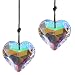 SunAngel Crystal Heart Prisms Pendants & Chandelier Suncatchers Prisms Hanging Ornament Prisms Rainbow Crystal Pendants (Clear)