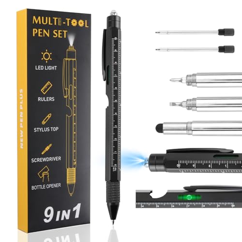 Regalos Hombre Navidad Bolígrafo Multifuncion 9 en 1, Gadgets