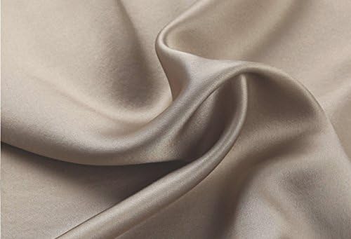 100% Pure Mulberry Silk Pillowcase Standard Size 50x75cm 19mm Silk Oxford Pillow Case Cover Facial/Hair Beauty (Taupe)