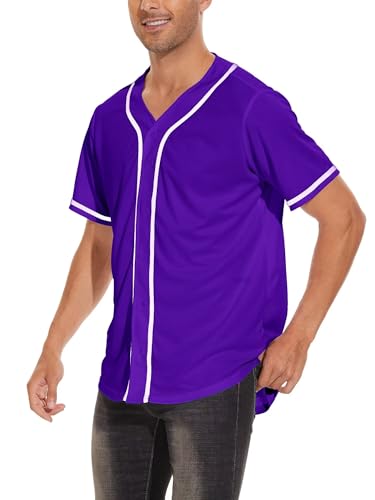 Camiseta de béisbol para hombre babyhealthy tamaño XX-Large color violeta miniatura 2