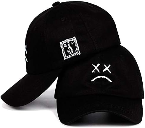 Lil Peep Dad Hat Embroidery 100% Cotton Baseball Cap Sad face Hat Hip Hop Cap Snapback caps