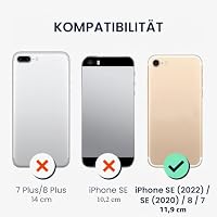 kwmobile Handyhülle für Apple iPhone SE (2022/2020) / iPhone 8/7 Hülle - Case Silikon - Kabelloses Laden - Schutzhülle Cover in Lavendel – Ansicht 6