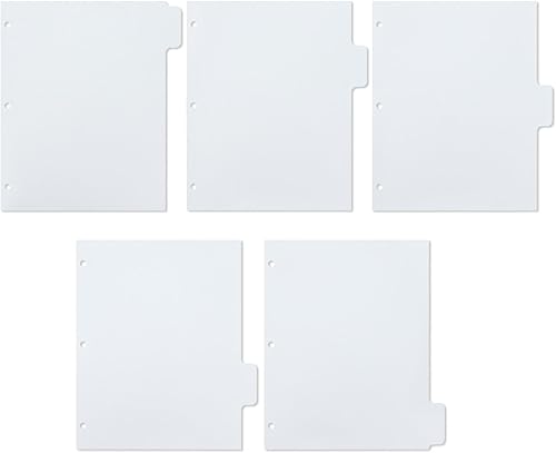 Buqoo Juego de separadores de plástico de 3 anillas, separadores de 5 pestañas, separadores de hojas, separadores de páginas, separadores de índices disponible en Yaxa Guatemala