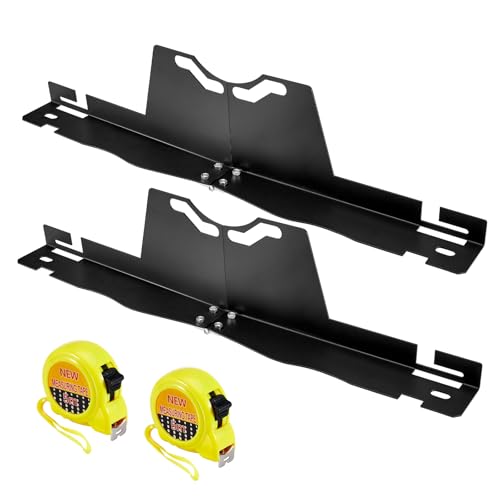 Gedlex Heavy Duty Wheel Alignment Tool Kit Toe Alignment Tool Black Includes 2 Pcs Tape Measures Suitable for Car, Truck, SUV, and Various Vehicles Camber Alignment Plates