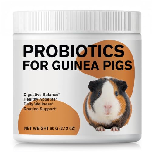 Probiotics for Guinea Pigs, 5 Billion CFU Powder, Prebiotic Inulin, 60 g