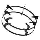 GALPADA Set 2pezzi Supporti per Fornello Gas in Ferro Argento Superficie Liscia e Anti-graffio, Accessori Cucina per Stufa a Gas Domestica