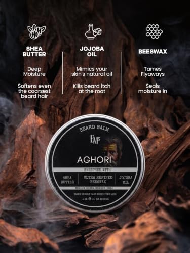 Image of EM5's Aghori Beard Balm | Shape Style and Tame | Medium Hold and Shine | Long Lasting Fragrance | Mustache and Beards Wax | Gift for Him /Men