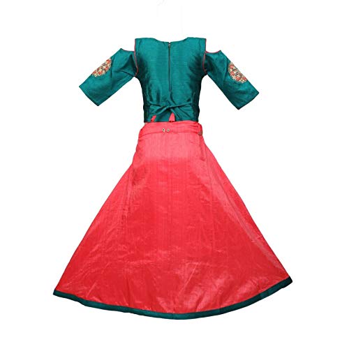 Falda de niña verde Ashwini de 4 a 5 años cómoda para ropa casual infantil 3