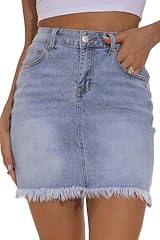 Raw Hem Light Washed Blue