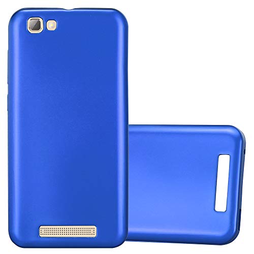 Cadorabo Funda para ZTE Blade A612 en Metallic Azul - Cubierta Proteccíon de Silicona TPU Delgada e Flexible con Antichoque - Gel Case Cover Carcasa Ligera