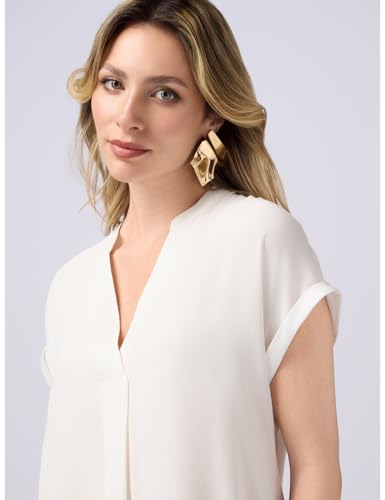 Oltre: Blusa In Viscosa Con Profili In Raso Bianco. M Stagione Primavera Estate 2025. - 4