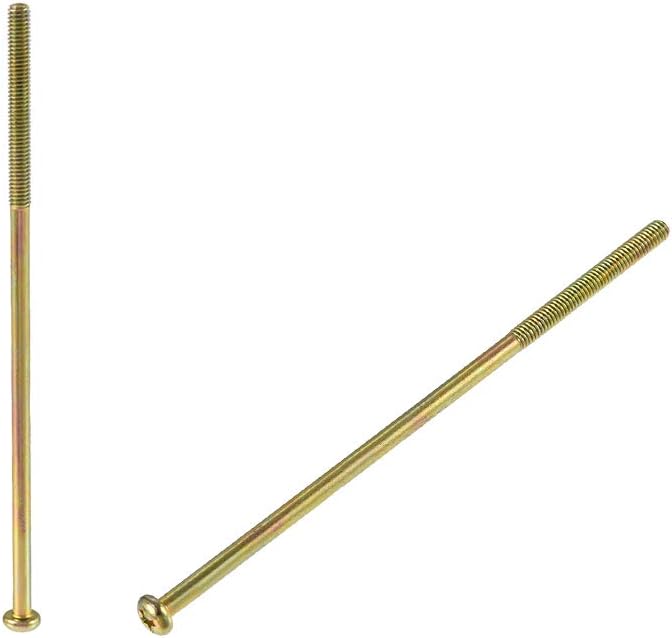 uxcell M4 x 110mm Male Thread Phillips Pan Head Bolt Screw for Double Bed Furniture TV Rack Wall Hanging 5pcs