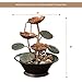 Bits and Pieces - Indoor Water Lily Water Serenity Fountain – Compact Tabletop Decoration with Copper-Colored Blooms and Leaves Flowing Water for Relaxing Décor