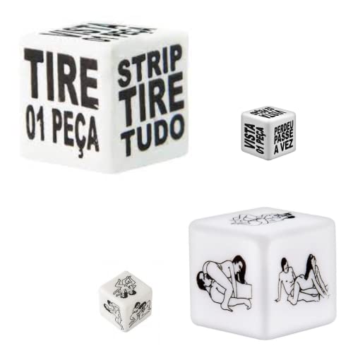 Kit Dado Erótico Posição BRILHA NO ESCURO + Strip - Prazer e Diversão - Hétero - Sex Shop Kamin