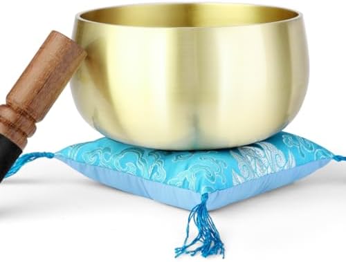 Large Tibetan Singing Bowl Set - 6 Inch Sound Bowl for Yoga, Medi...