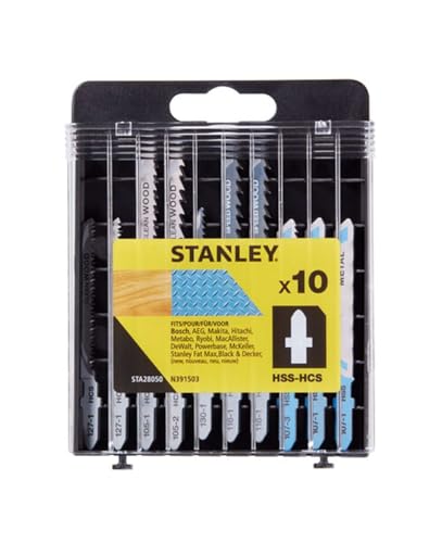 STA28050 XJ Lames de scie sauteuse à tige en bois et métal 10 pièces Stanley - vue 3