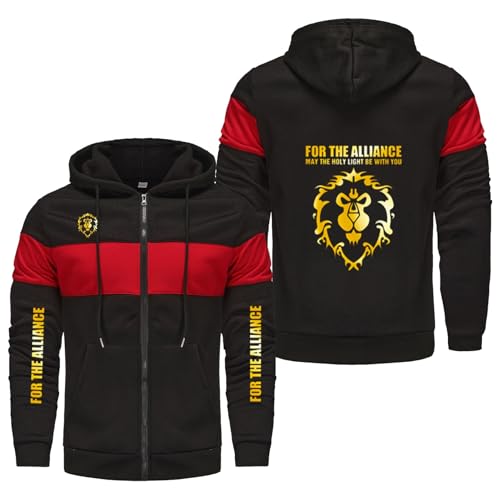 ZILUXI Sudadera con Cremallera World of Warcra-ft, Muy Cálido Sudadera, Ideal para Ropa Casual y Deportiva, de Deporte(Multicolor 2,XXL)