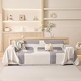 MEETSKY Funda de sofá para perros, geometría gris