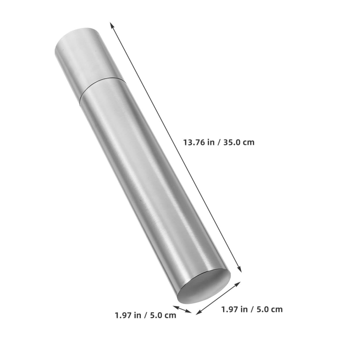 Generico Tubo Porta Pergamena Laurea 35 CM Contenitore in Acciaio Inox per Ordinamento Documenti e Custodia Domestica