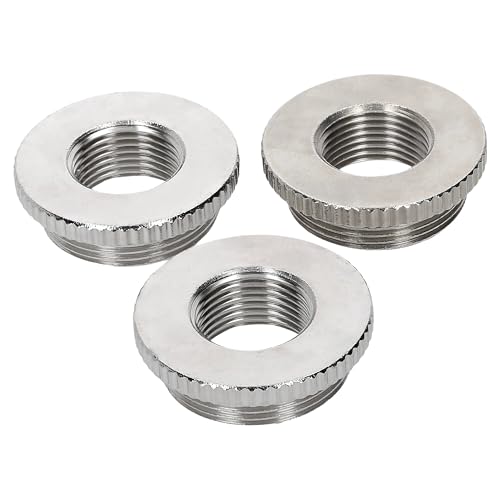 Kalitec D6732203 Reducción moleteada de latón M32/M20, 3 unidades, reductor de rosca, rosca interior M20, rosca exterior I M32, IP68