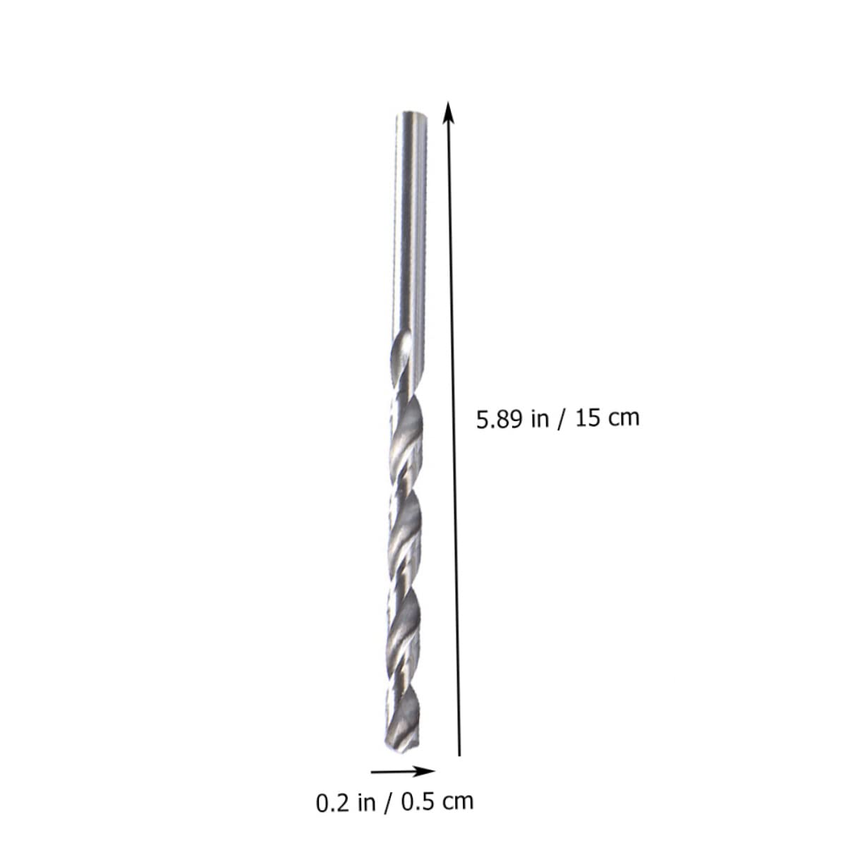 OSALADI 5pcs Long High-Speed Steel Twist Drill Bits Straight Shank for Deep Drilling in Wood Metal and Plastic