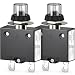 Thermal Circuit Breaker, DIYhz 20 Amp Push Button Manual Reset Circuit Breaker 32V DC 125/250VAC 50/60Hz with Quick Connect Terminals and Waterproof Button Transparent Cap 2Pcs
