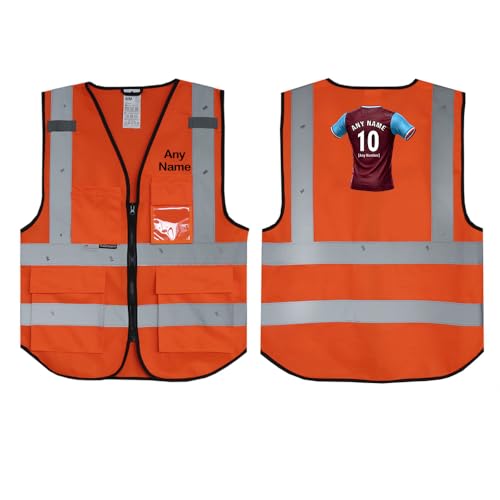 Gilet haute visibilité West London bordeaux et bleu pour aller au stade de Stratford en sécurité