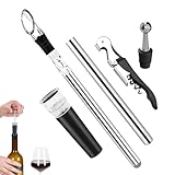 Bottle Cooler Rod - Wine Freezing Stick, Wine Chiller Wand | Stainless Steel Wine Chill, Wine Cooler Insert with Bottles Opener, Wine Freezing Rod, Wine Chilling Wand for Family Gathering Camping