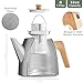 WALDWERK Tea Pot with Infuser - Double Wall Stainless Steel Teapot - Tea Pot with Infuser for Loose Tea - Made from 304 Stainless Steel and Oak Wood - Isolated Teapot with Strainer - 100% Drip Free